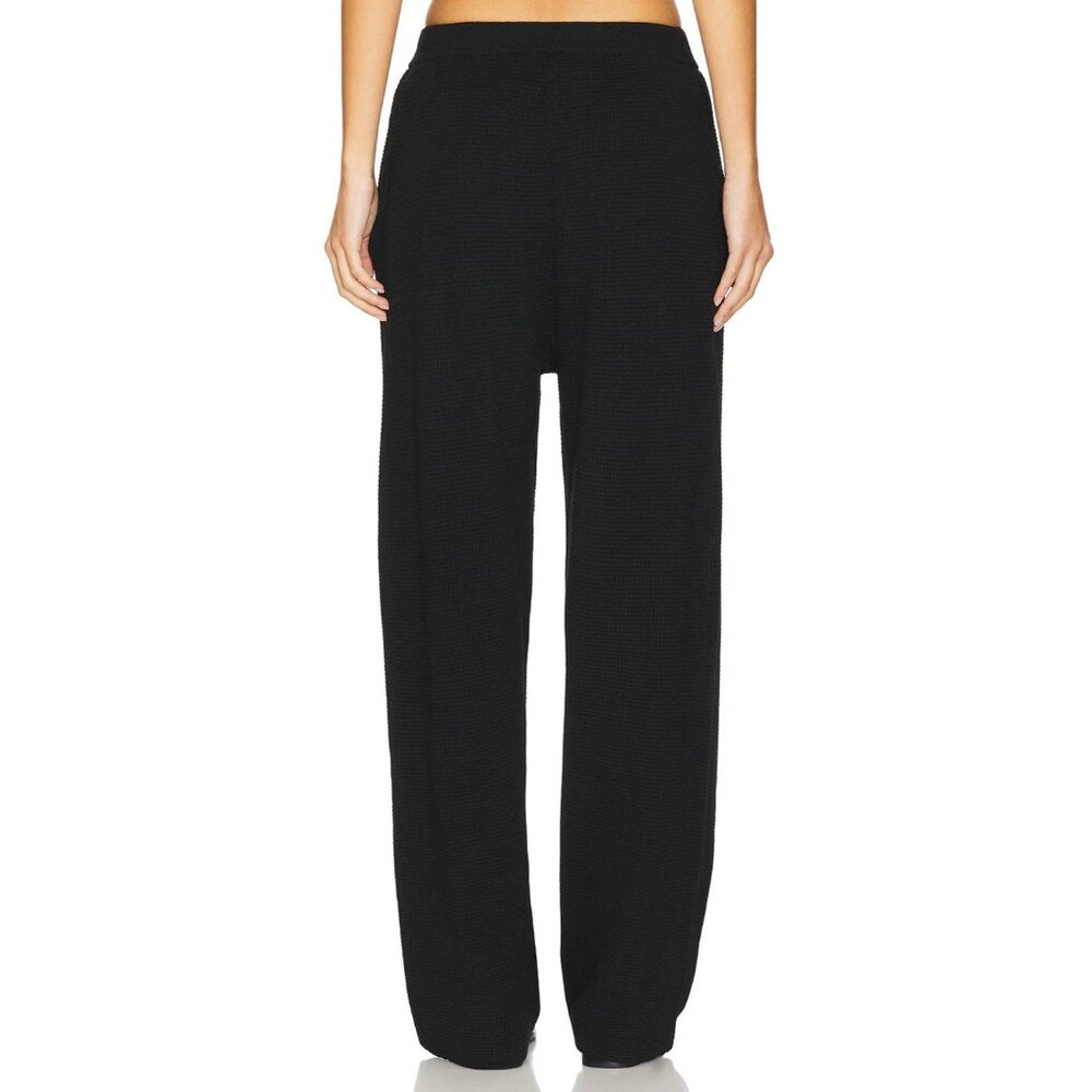 Fear of God ESSENTIALS Waffle Relaxed Pants Black - Picture 4 of 5